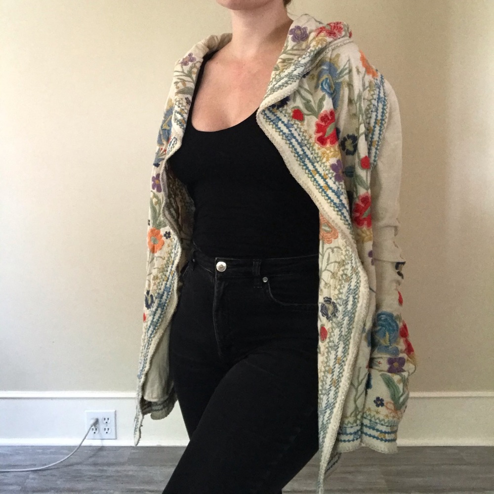 Johnny Was embroidered cardigan jacket